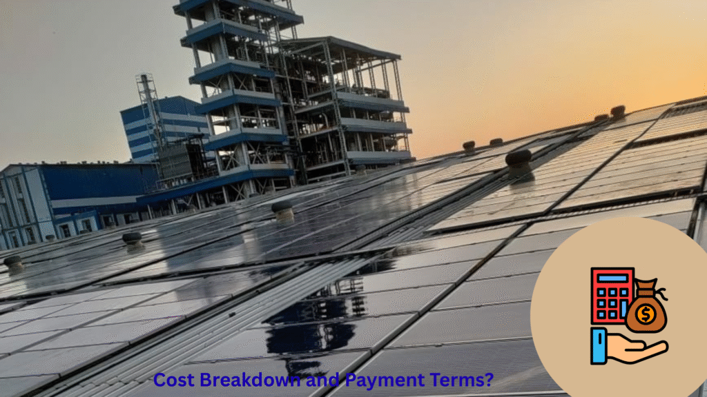 Detailed cost breakdown for a solar panel installation