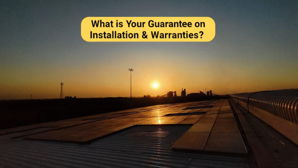 Guarantee on Installation (Workmanship) and Equipment Warranties - solar providers near me