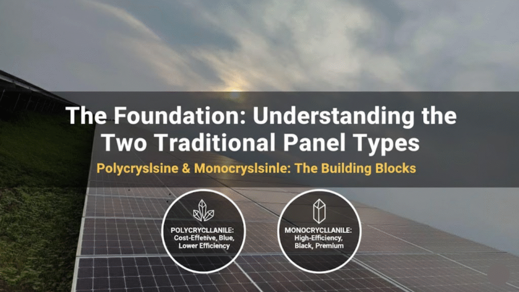 The Foundation: Understanding the Two Traditional Panel Types | type of solar panel