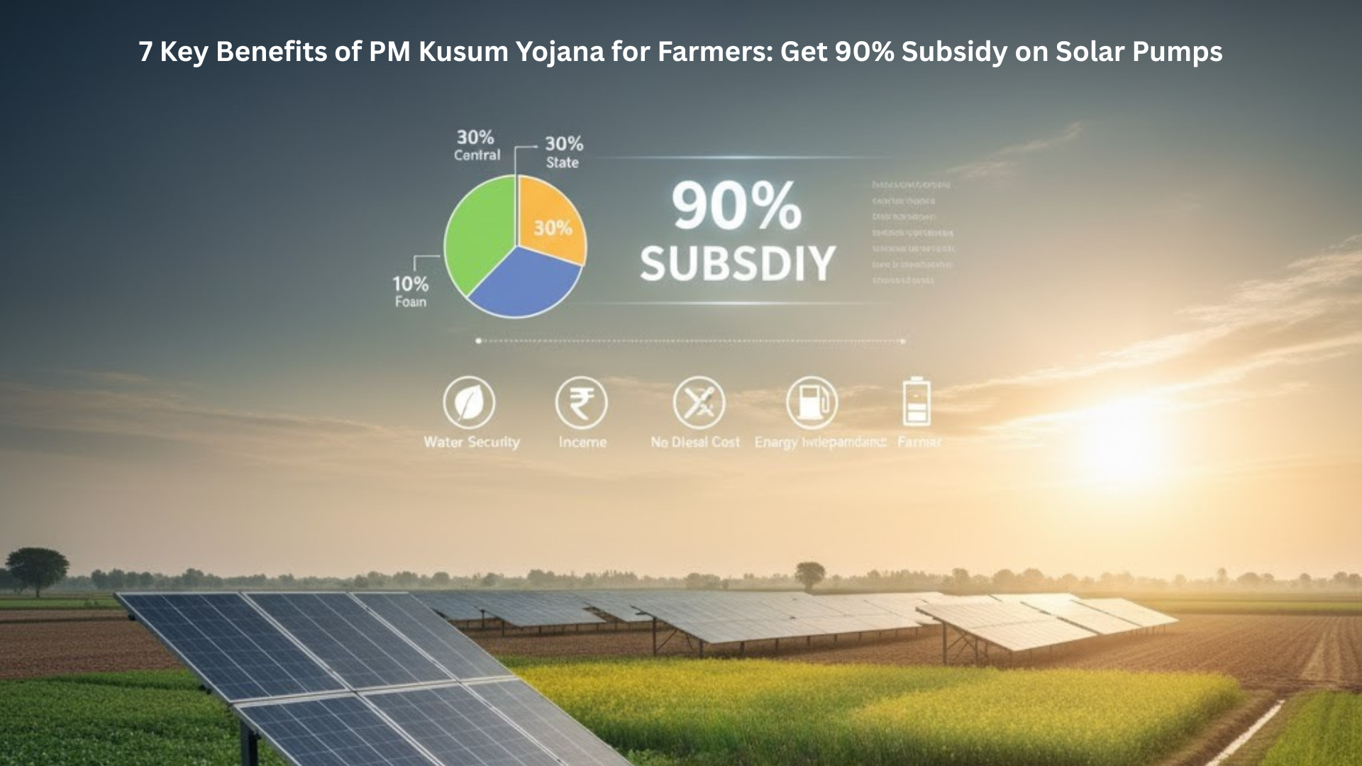 7 Key Benefits of PM Kusum Yojana for Farmers: Get 90% Subsidy on Solar Pumps